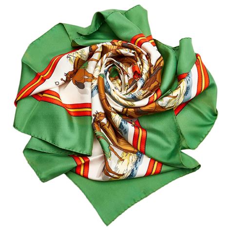 hermes green scarf